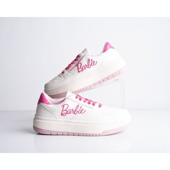 Zara Kids Girls Barbie Sneakers White Pink Barbiecore US 4 EU 36 3464/330 NWT - Picture 1 of 8